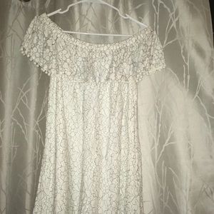 White off the shoulder sundress